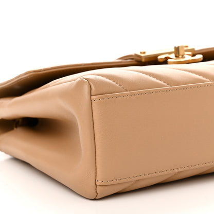 Chanel Calfskin Quilted Chevron In The City Bag Beige 9 of 12
