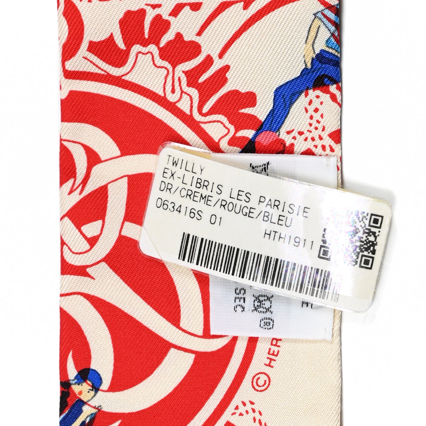 Silk Ex-Libris Les Parisie Twilly Creme Rouge Bleu