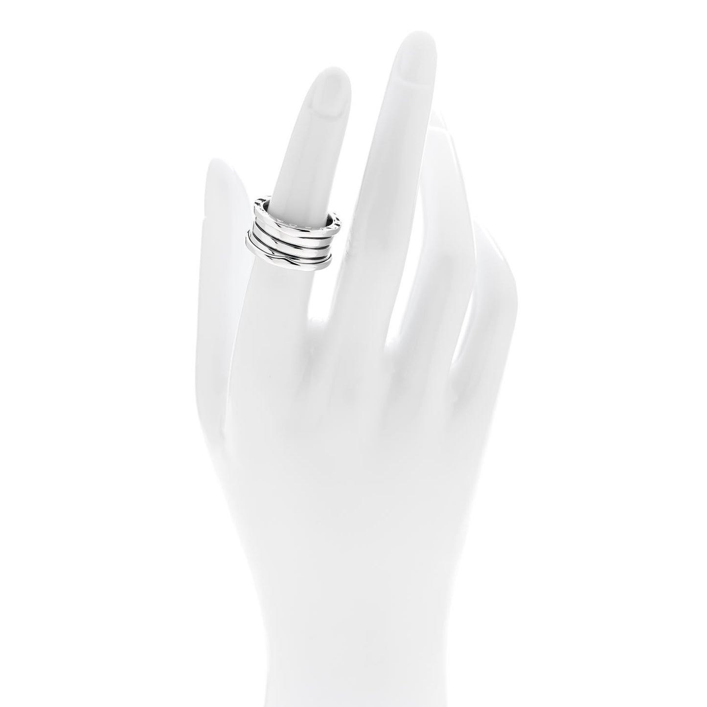 18K White Gold B.Zero1 Three-Band Ring 53 6.25