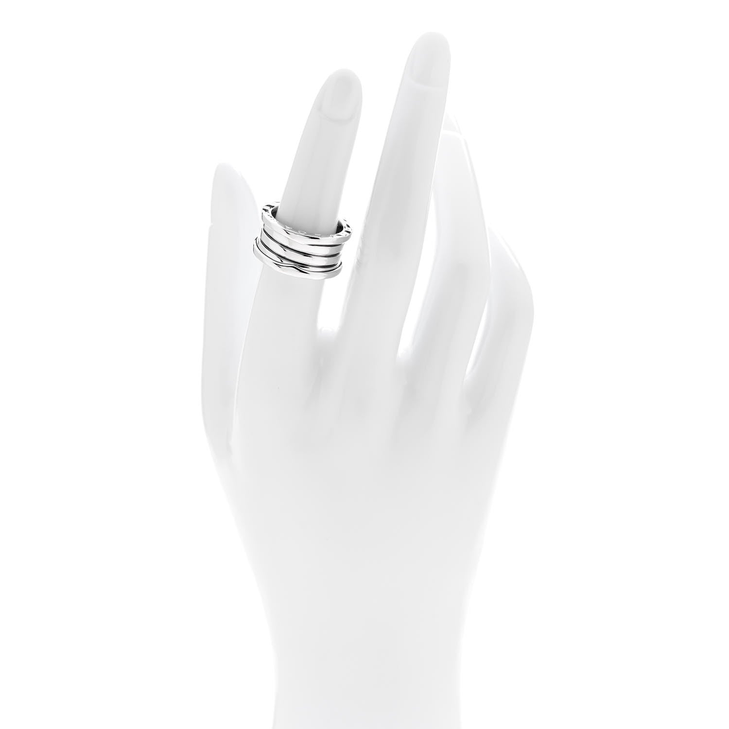 Bulgari 18K White Gold B.Zero1 Three-Band Ring 53 6.25 2 of 4