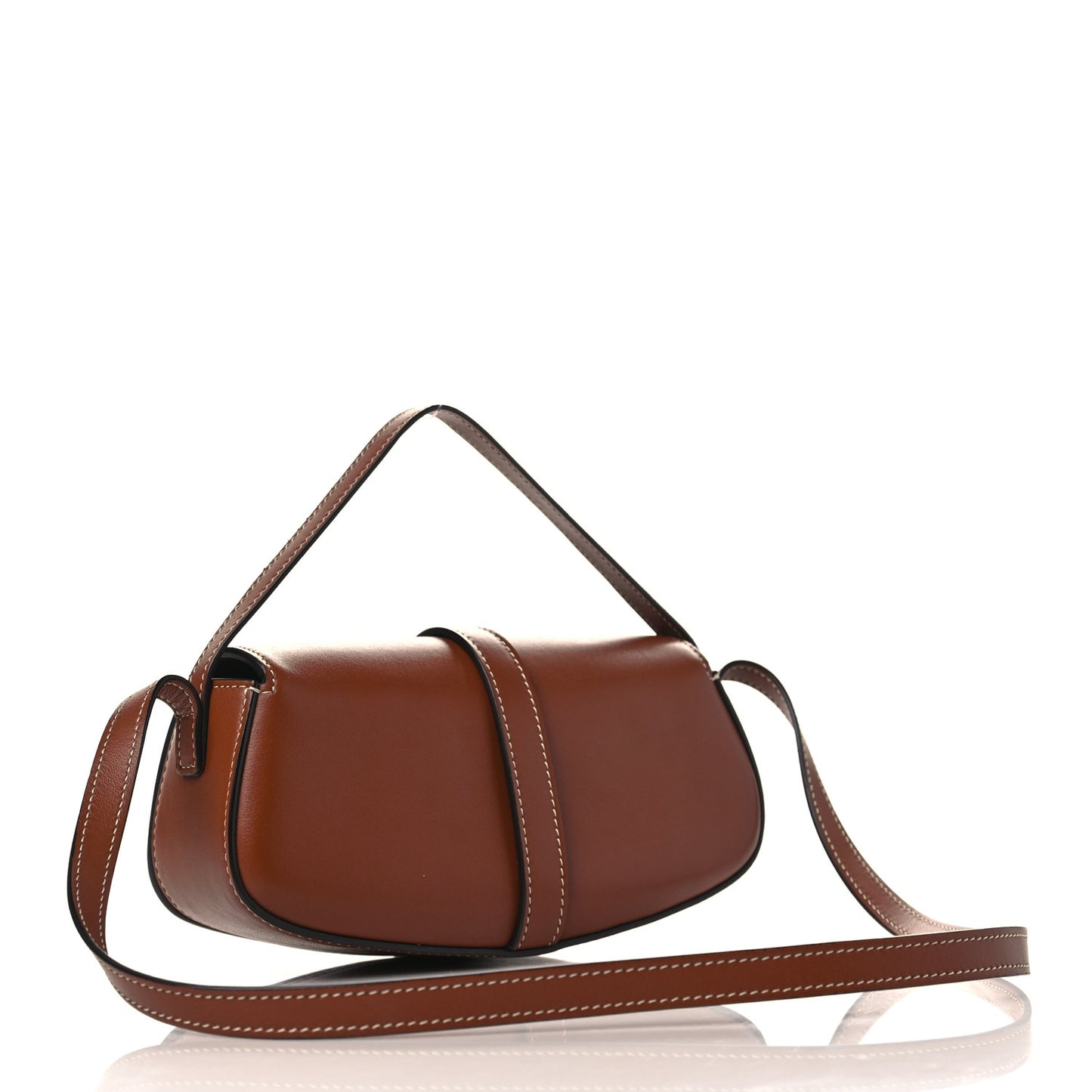 Smooth Calfskin Tabou Clutch On Strap Tan