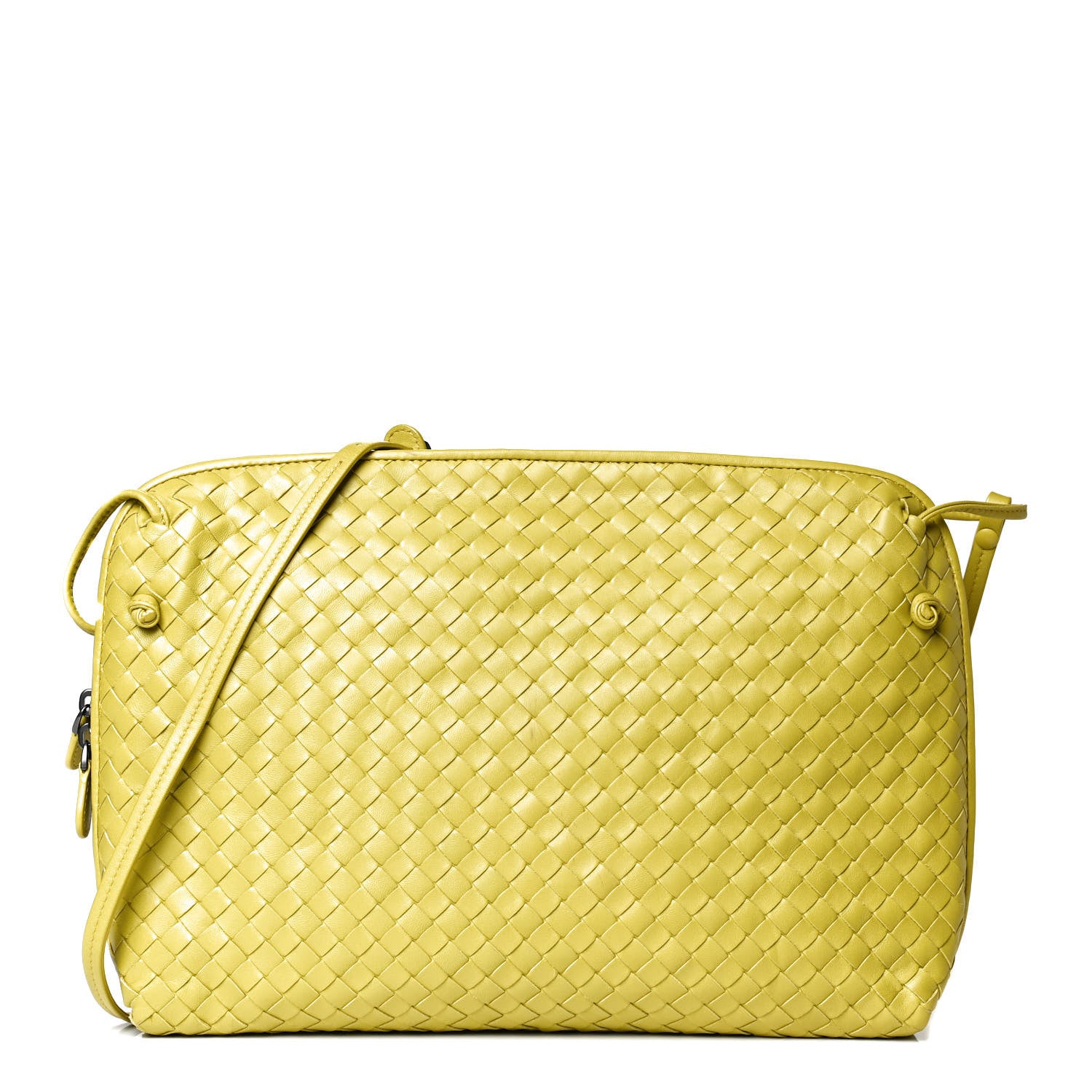 Bottega Veneta Nappa Intrecciato Pillow Crossbody Messenger Chartreuse 1 of 9