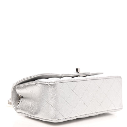 Chanel Metallic Lambskin Quilted Mini Rectangular Flap Silver 4 of 10