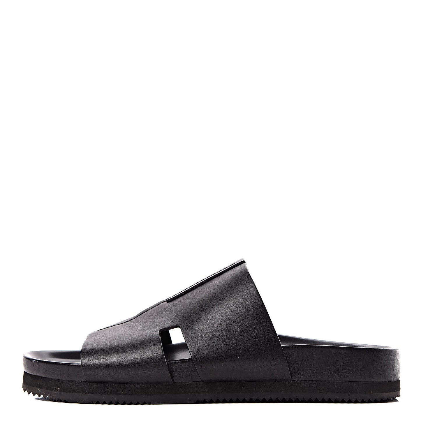 Calfskin Mens H Sandals 43 Black