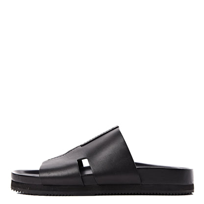 Hermes Calfskin Mens H Sandals 43 Black 1 of 11