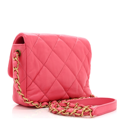 Chanel Lambskin Plexiglass Quilted Coco Love Mini Flap Pink 3 of 10
