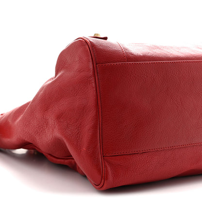 Balenciaga Sugar Goatskin Classic Gold Hardware Velo Rouge Coquelicot 10 of 15