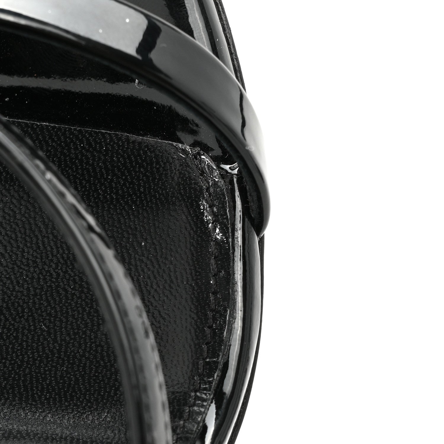 Saint Laurent Patent Cassandra 100 Ankle Strap Sandals 40 Black 10 of 11