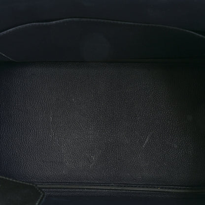 Hermes Epsom Horseshoe Birkin 35 Black Bleu Nuit 5 of 18