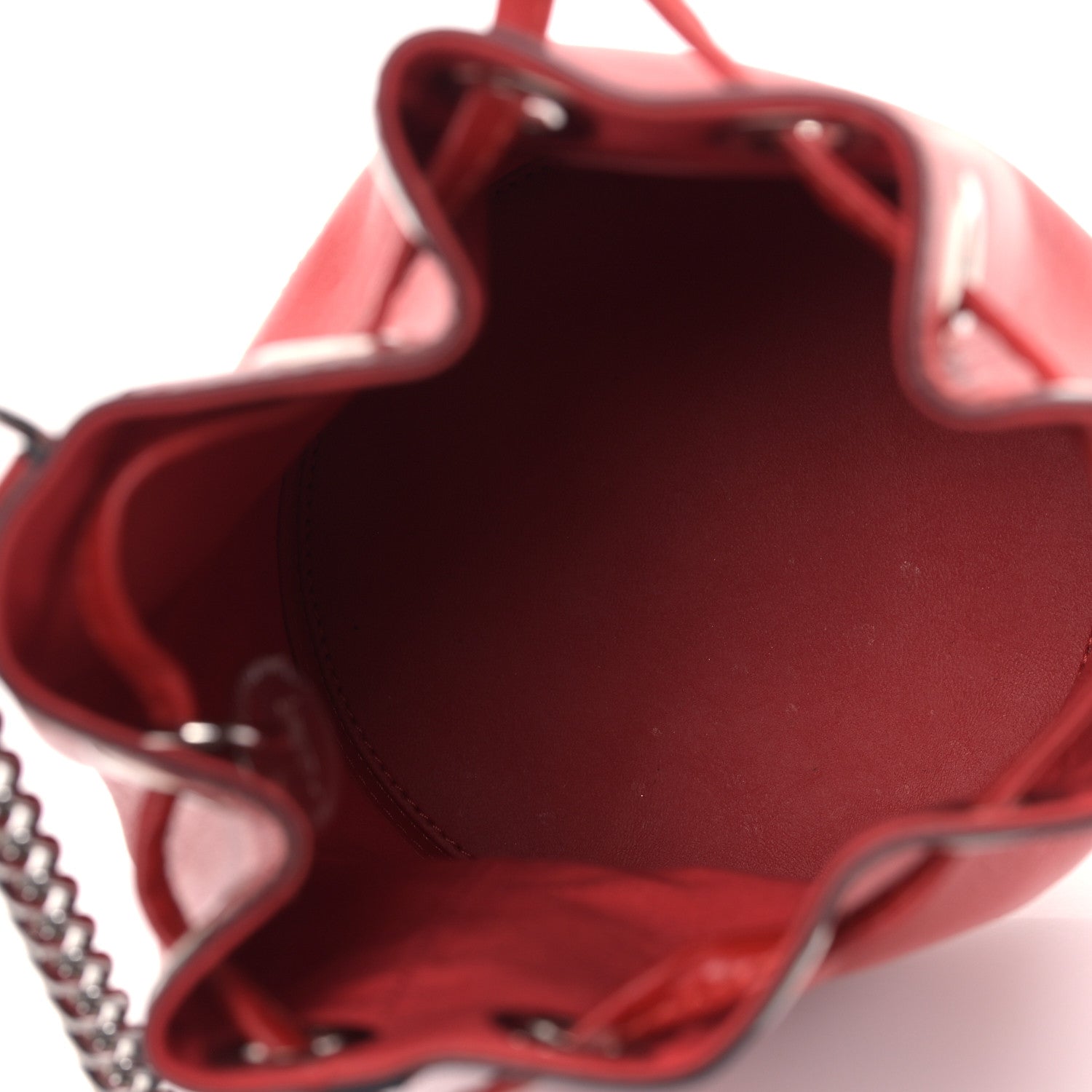 Christian Louboutin Calfskin Marie Jane Bucket Red 5 of 8