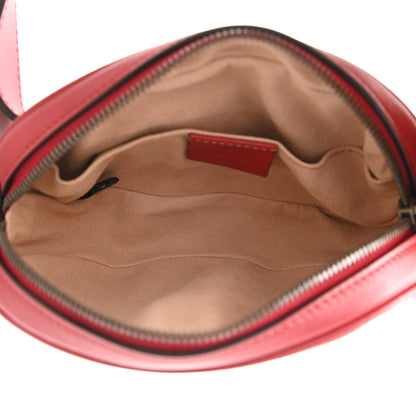 Gucci Calfskin Matelasse GG Marmont Belt Bag 85 34 Hibiscus Red 5 of 11