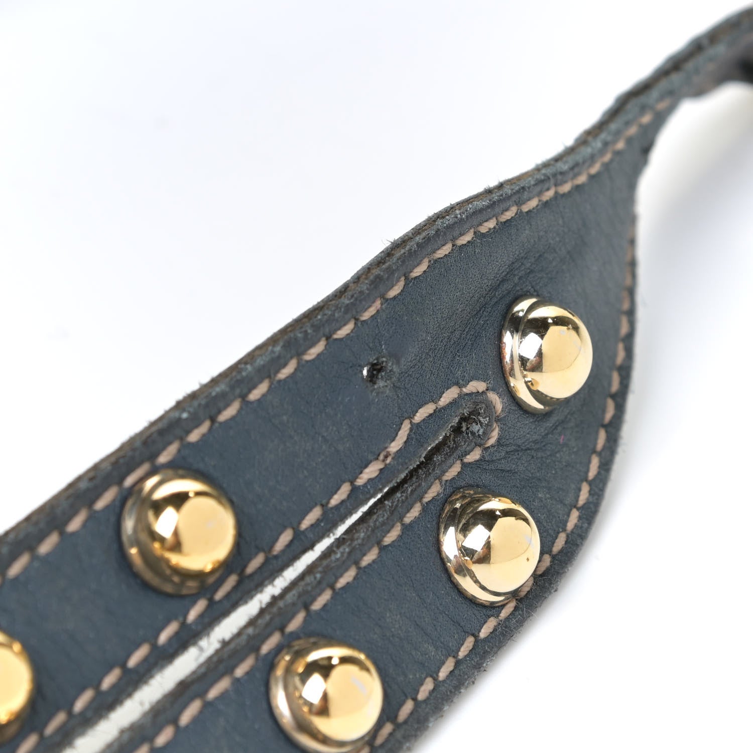 Gucci Guccissima Large Biba Studded Hobo Blue 14 of 18