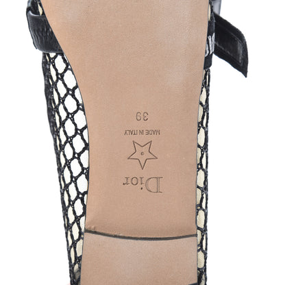 Christian Dior Resille Ribbon Miss J'Adior Ballet Flat 39 Black 6 of 8