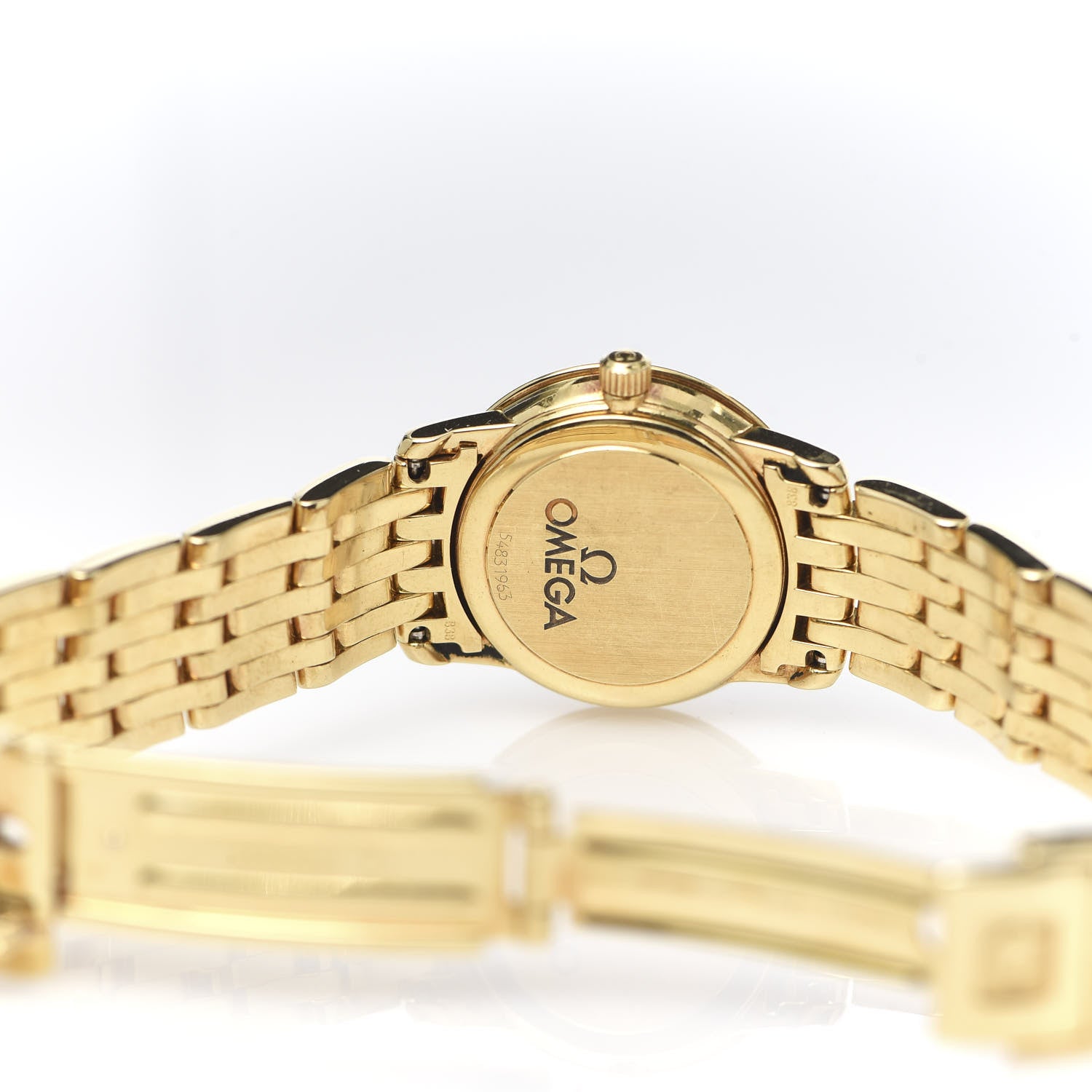 Omega 18K Yellow Gold Diamond Bezel 22mm De Ville Prestige Quartz Watch 4175.35.00 7 of 8