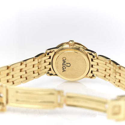 Omega 18K Yellow Gold Diamond Bezel 22mm De Ville Prestige Quartz Watch 4175.35.00 7 of 8