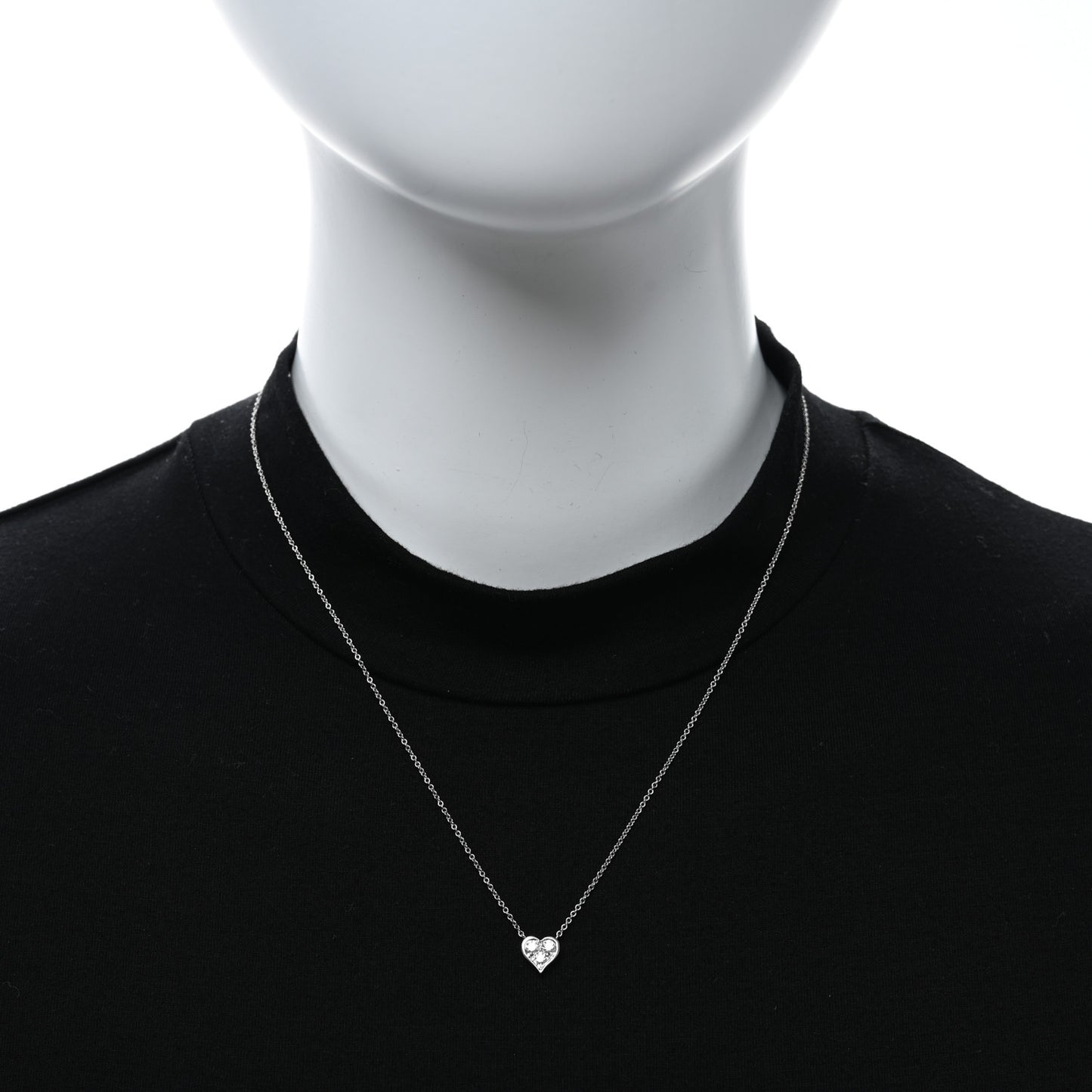 Platinum Diamond Heart Pendant Necklace