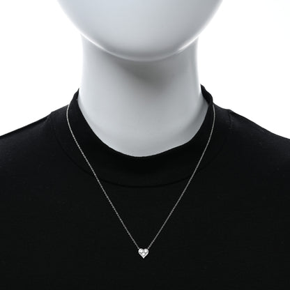 Tiffany Platinum Diamond Heart Pendant Necklace 3 of 4