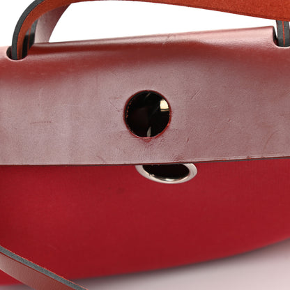 Hermes Military Toile Vache Hunter Herbag Zip 31 PM Rouge Grenat 14 of 15