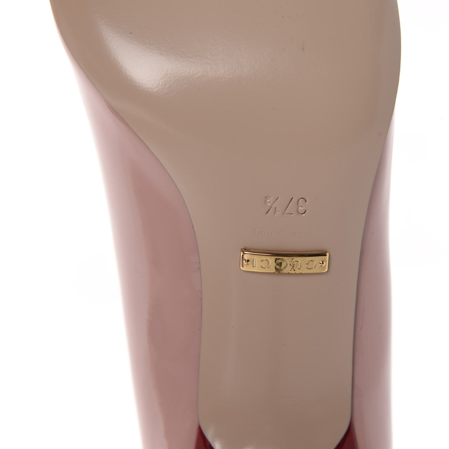Patent GG Bow Sadie Spike Mid Heel Pumps 37.5 Perfect Pink