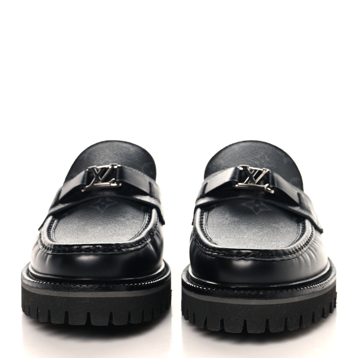 Monogram Eclipse Jacquard Mens Major Loafers 9
