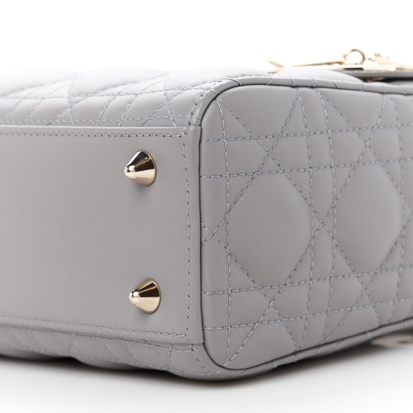 Lambskin Cannage Small My ABCDior Lady Dior Grey