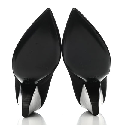 Saint Laurent Suede Soho Niki 85 Zip Booties 37.5 Black 5 of 9