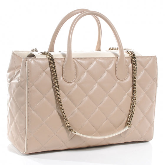 Leather Portobello Tote Beige