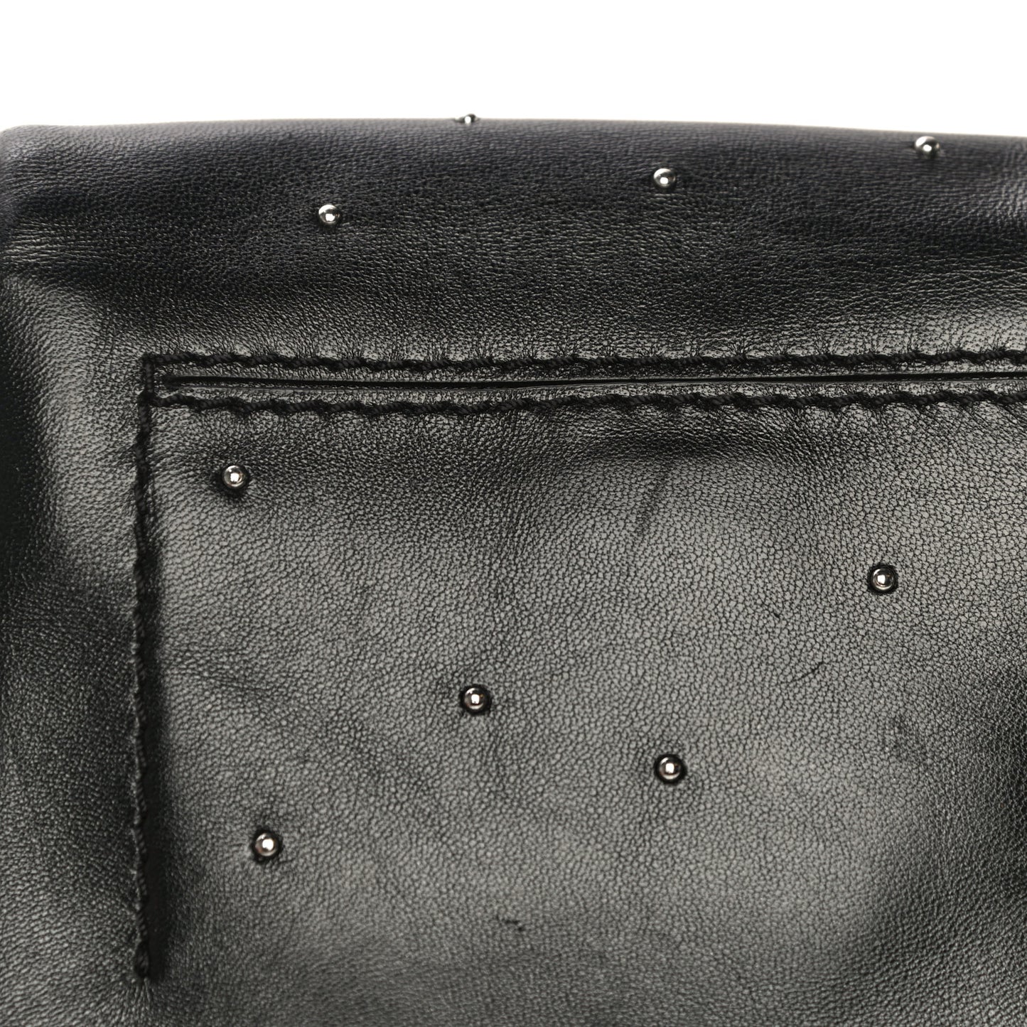 Calfskin Alix Soft Flap Clutch Black