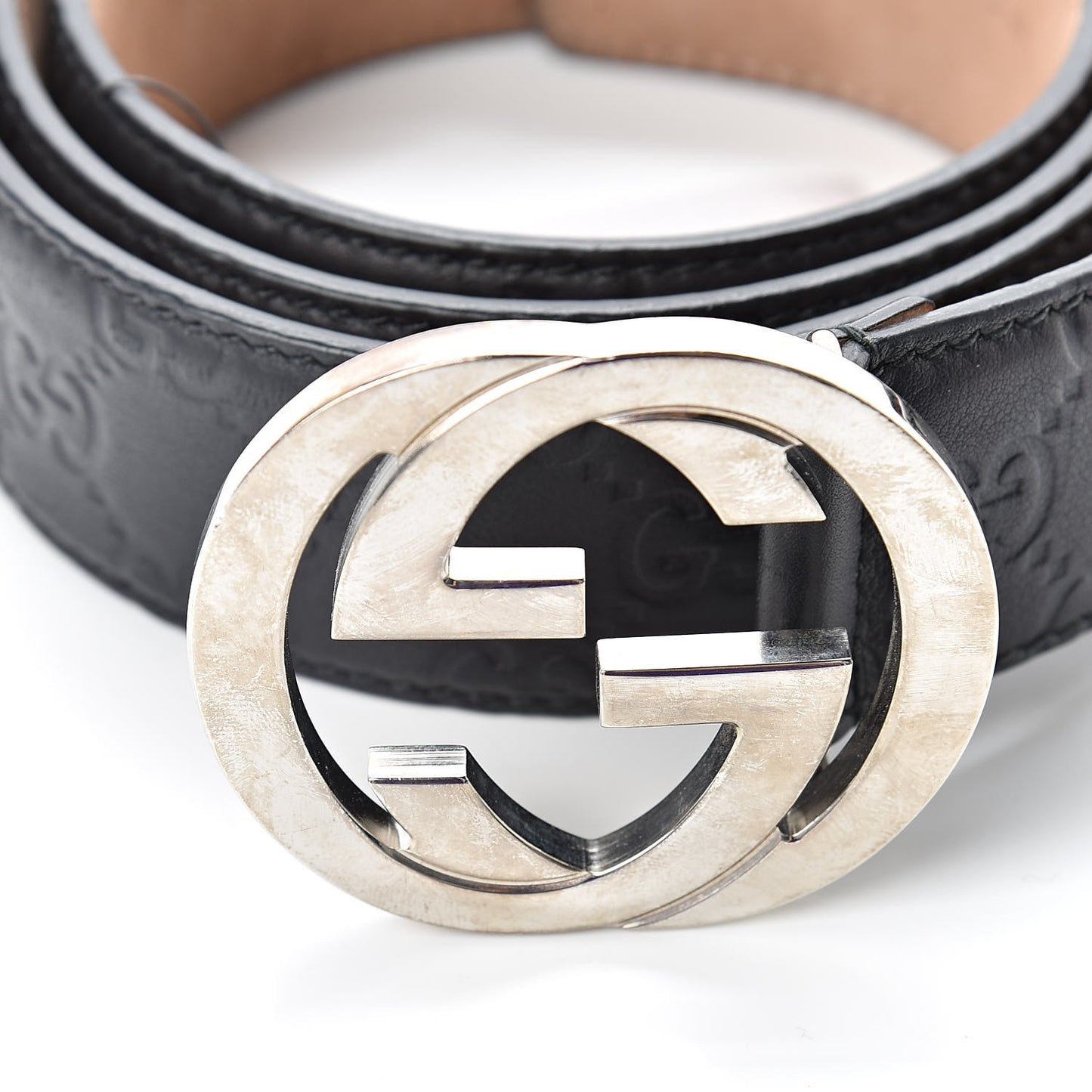 Guccissima Interlocking G Belt 115 46 Black