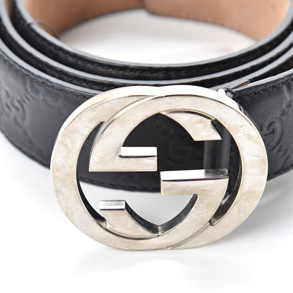 Gucci Guccissima Interlocking G Belt 115 46 Black 9 of 9