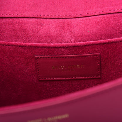 Saint Laurent Calfskin Classic Y Ligne Clutch Fuchsia 7 of 8
