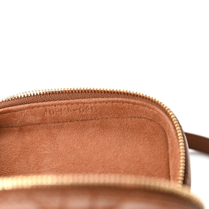 Christian Dior Lambskin Cannage Micro Lady Dior Vanity Case Cognac 9 of 11