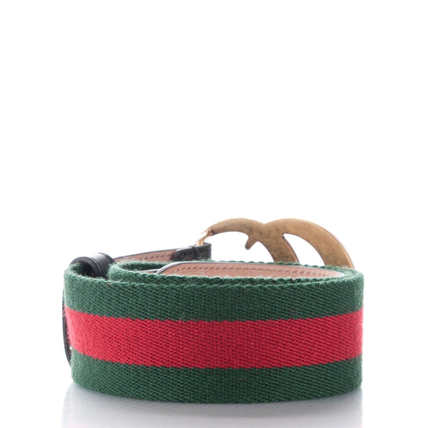 Nylon Calfskin Double G Web 40mm Belt 75 30 Green Red Black
