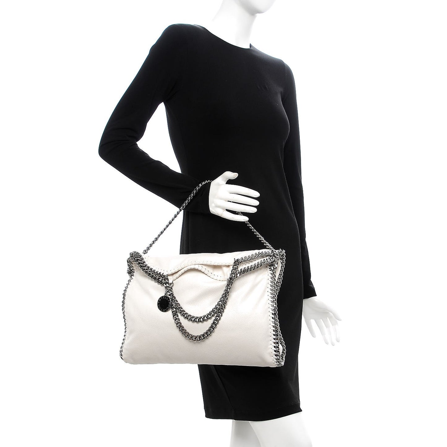 Shaggy Deer Falabella Fold Over Tote Chalk