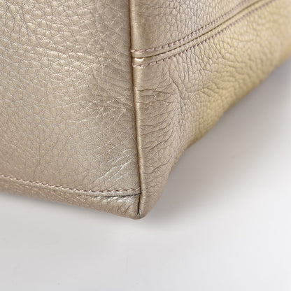 Gucci Metallic Pebbled Calfskin Medium Soho Chain Shoulder Bag Gold Ombre 12 of 13