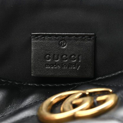 Gucci Calfskin Matelasse Large GG Marmont Pouch Cosmetic Case Black 6 of 7