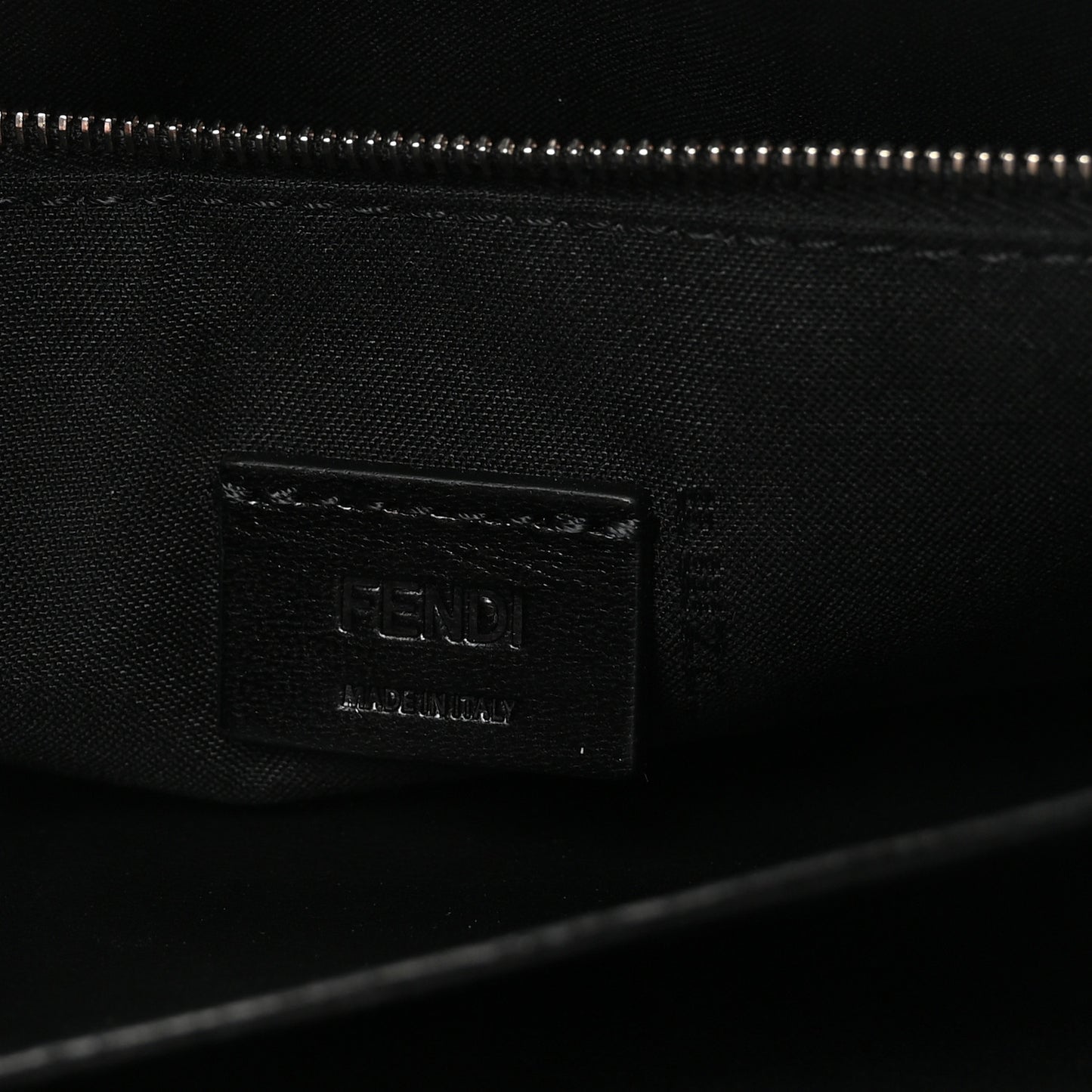 Vitello Grace FF 1974 Embossed Slim Clutch Maya Black