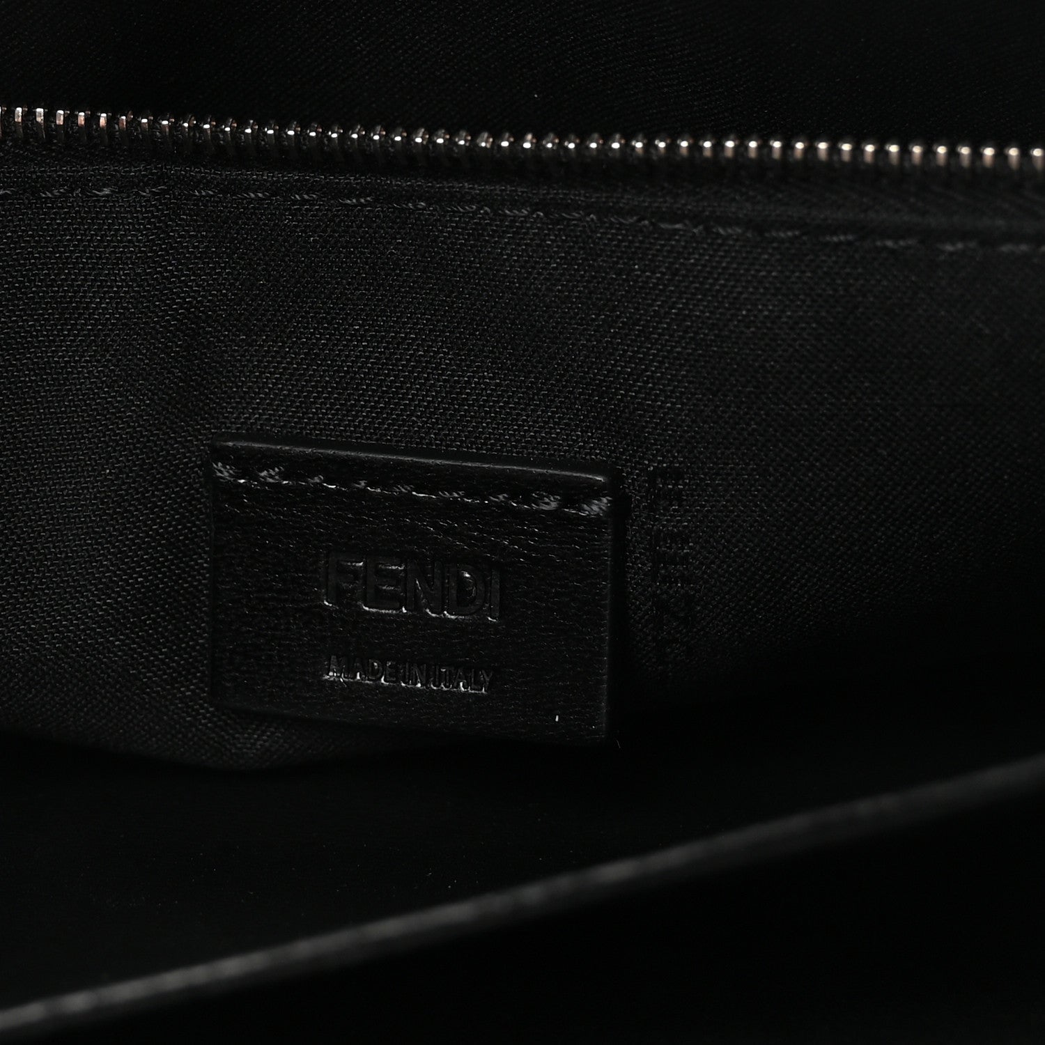 Fendi Vitello Grace FF 1974 Embossed Slim Clutch Maya Black 11 of 16