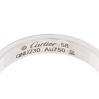 Cartier 18K White Gold 3.5mm LOVE Wedding Band Ring 58 8.5 4 of 4