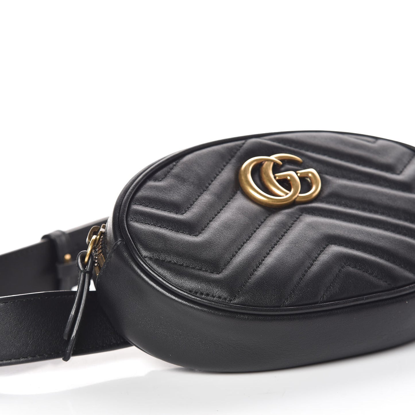 Calfskin Matelasse GG Marmont Belt Bag 75 30 Black