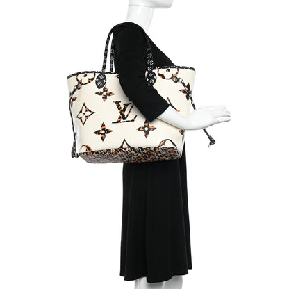 Louis Vuitton Monogram Giant Jungle Neverfull MM Ivory 2 of 12