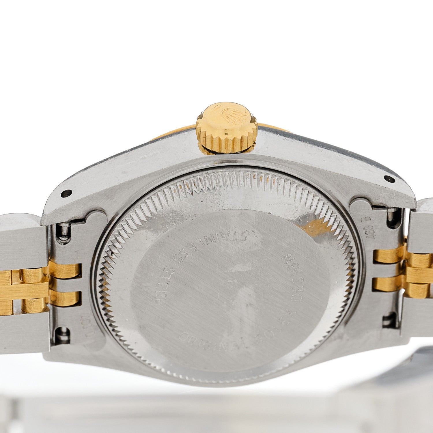 Rolex Stainless Steel 18K Yellow Gold Diamond 26mm Oyster Perpetual Datejust Watch Champagne 69173 4 of 4