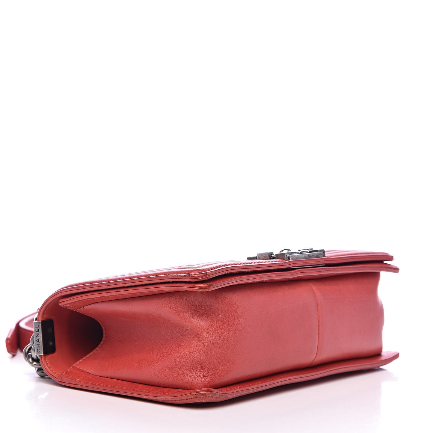Calfskin Quilted Medium Boy Flap Red