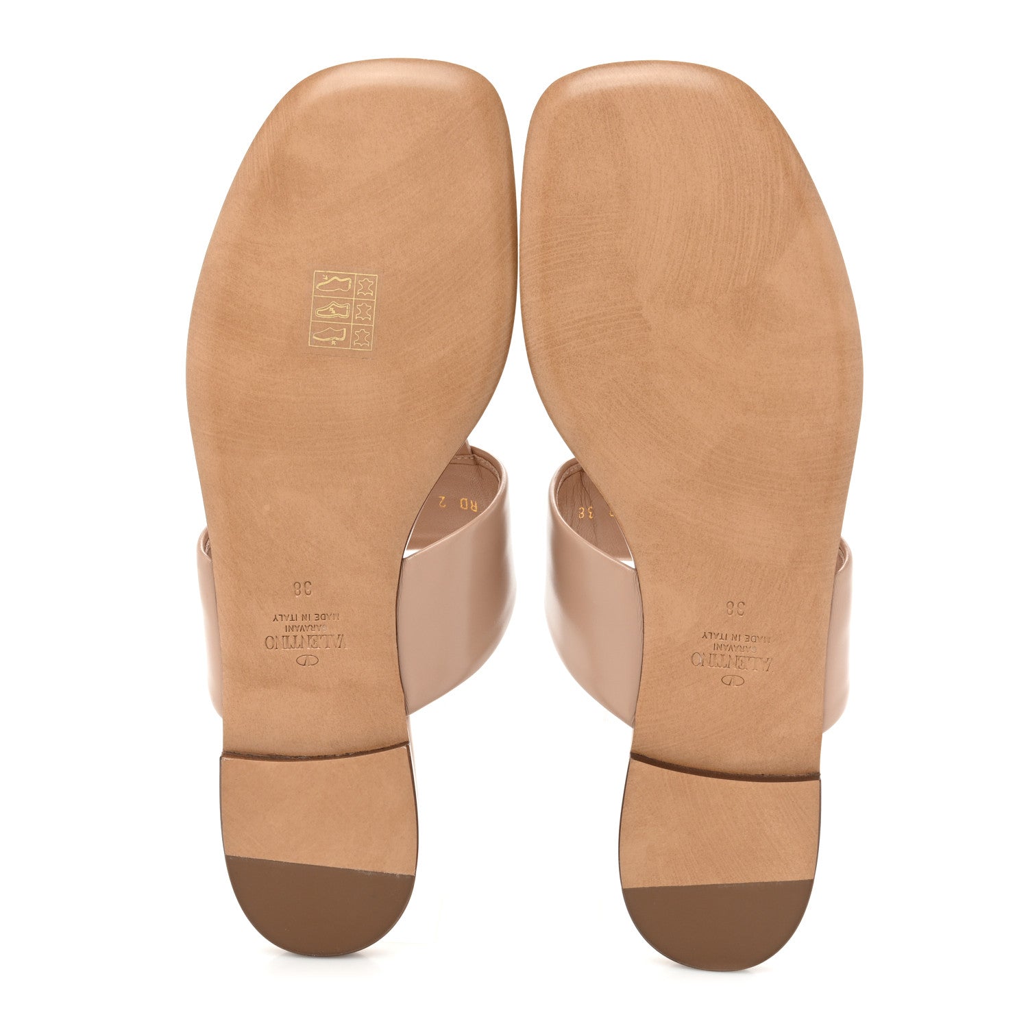 Valentino Garavani Calfskin One Stud Flat Thong Sandals 38 Rose Cannelle 5 of 10