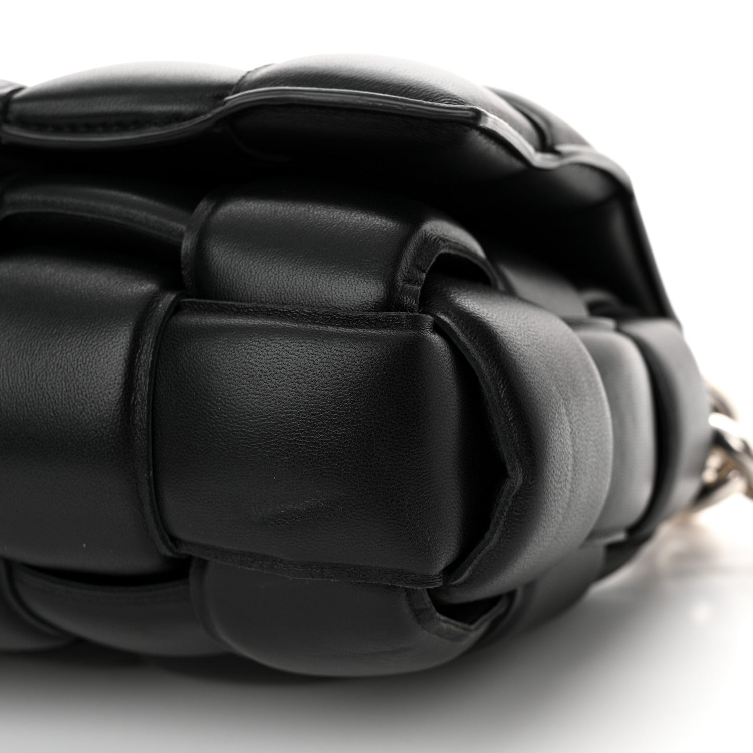 Bottega Veneta Lambskin Maxi Intreccio Padded Chain Cassette Crossbody Bag Black 10 of 10