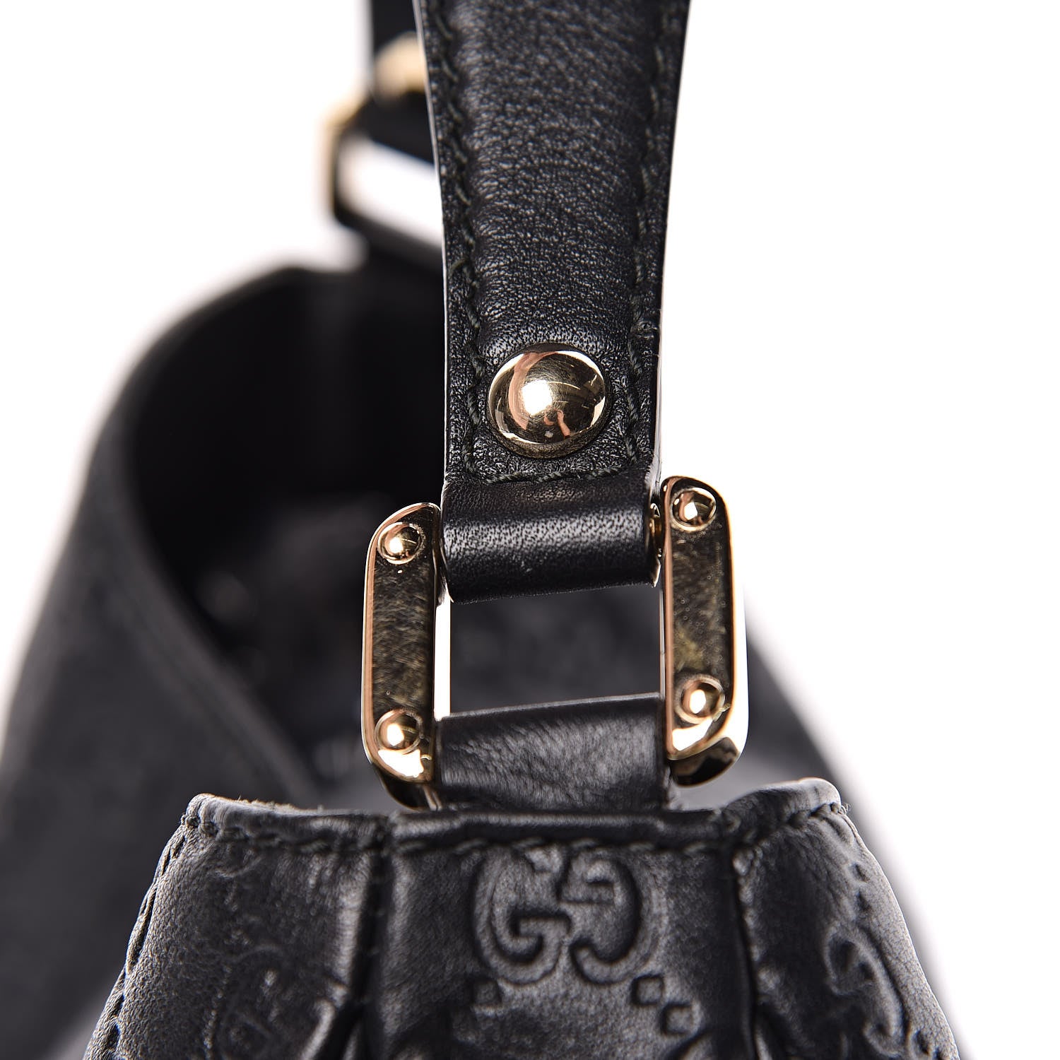Gucci Guccissima Large New Ladies Web Hobo Black 17 of 20