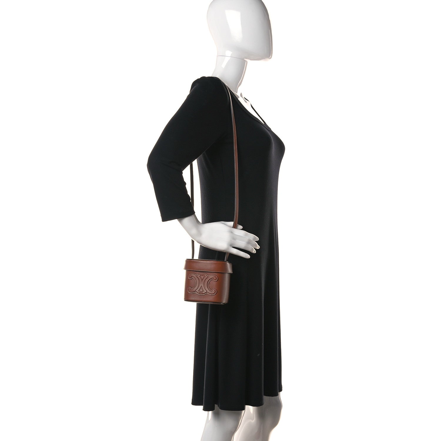 Celine Smooth Calfskin Small Cuir Triomphe Box Tan 2 of 9