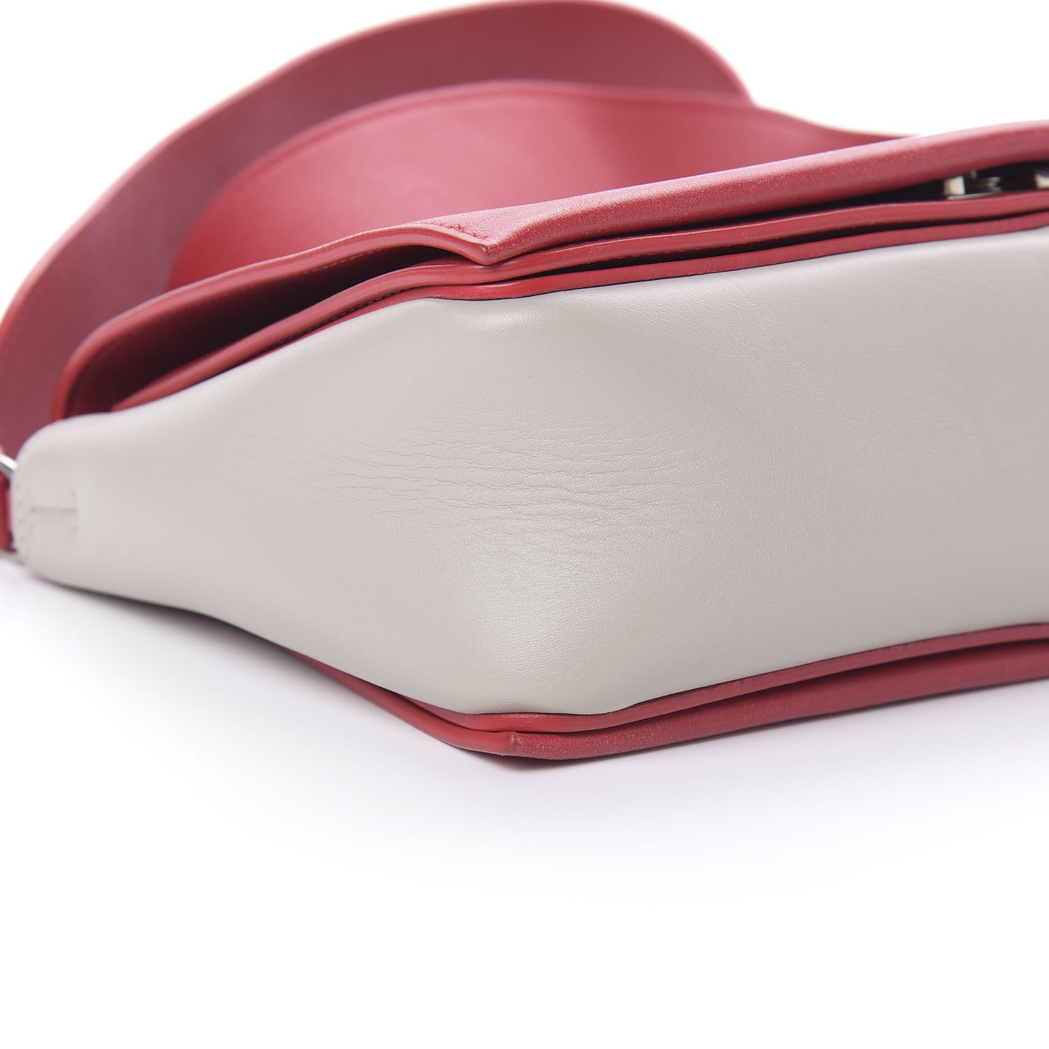 Celine Shiny Smooth Calfskin Medium Frame Shoulder Bag Poppy Red Clay 9 of 14