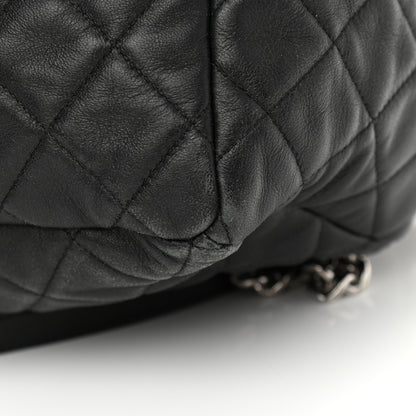 Chanel Lambskin Quilted CC Chain Bucket Bag Black 13 of 16