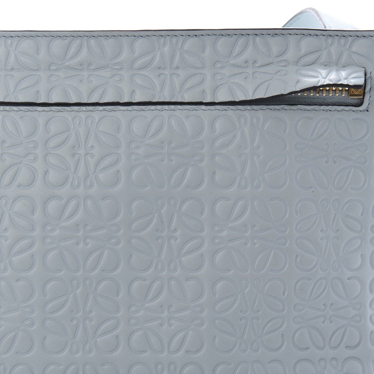 Loewe Calfskin Embossed Mini Repeat T Crossbody Bag Stone Blue 10 of 11